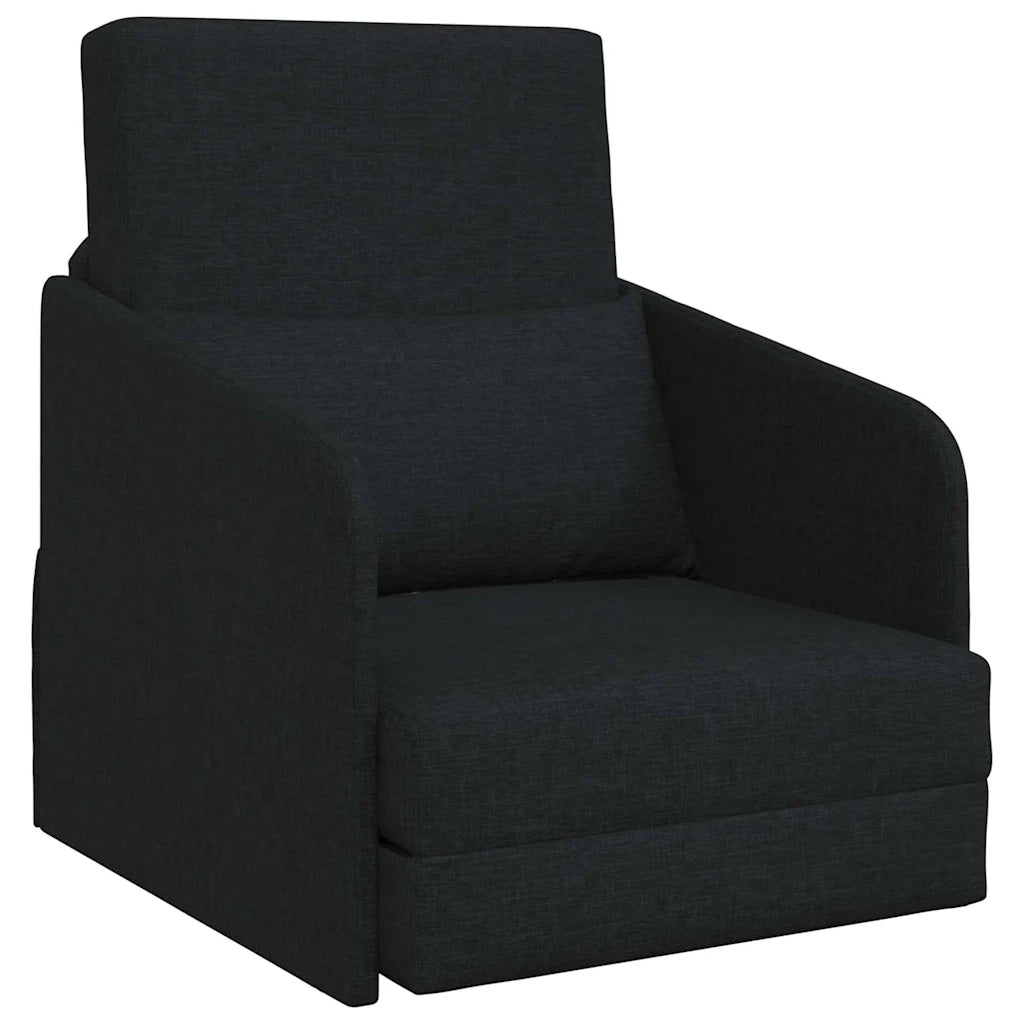 Divano letto-Sofa Letto-Daybed Nero 65 x 80 x 83 cm Tessuto