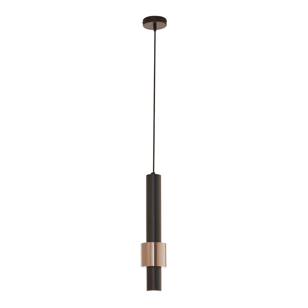 Lampada a Sospensione Lulled in Metallo con 1 Paralume - Nero / Argento lux.pro