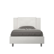 Letto 1 Piazza e Mezzo 120x200 cm con Rete e Contenitore Appia Bianco