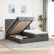 vidaXL Struttura Letto Pouf con Materassi 180x200 cm in Tessuto