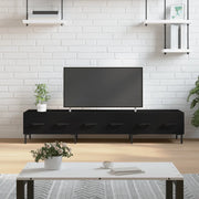 Mobile Porta TV Nero 150x36x30 cm in Legno Multistrato 829157