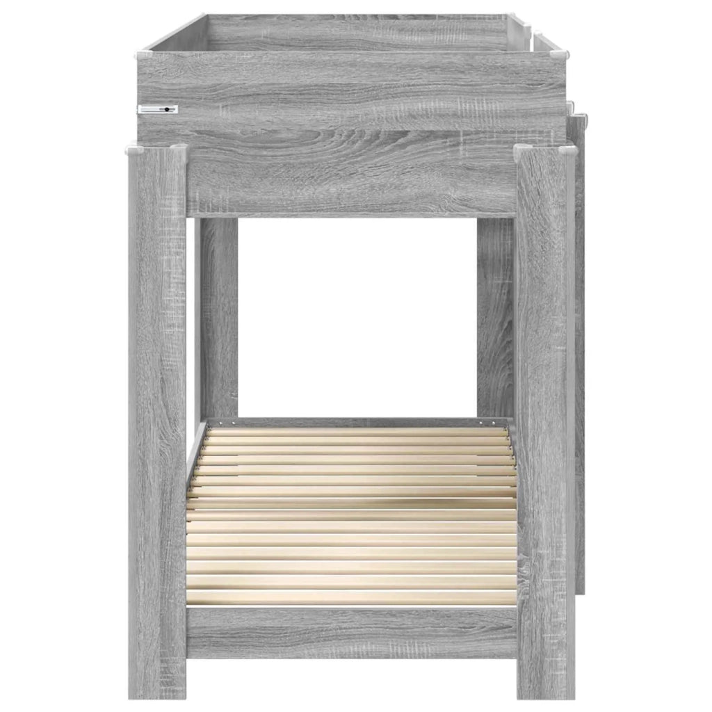 Letto a Castello per Bambini Grigio Sonoma 75 x 190 cm 3410544