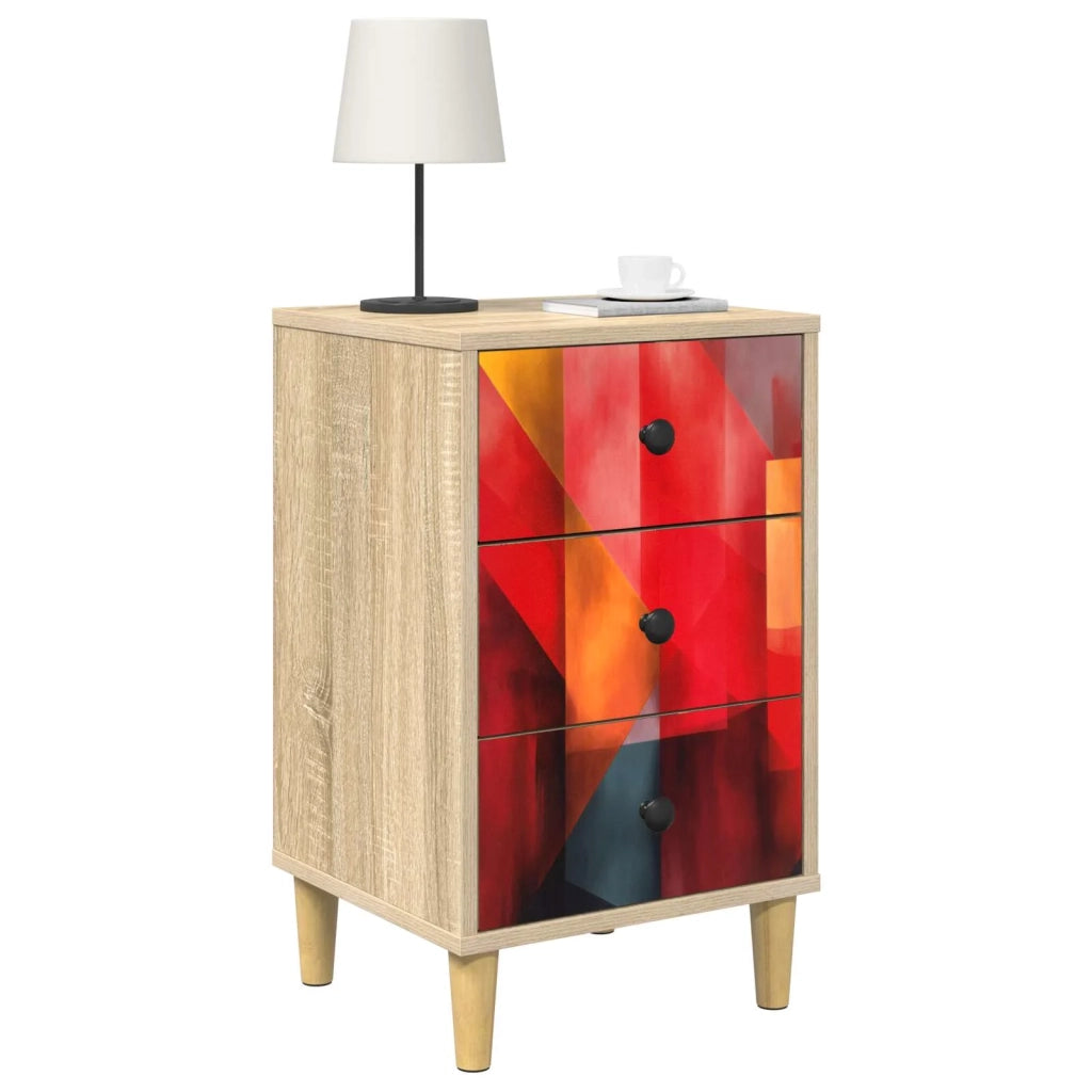 Armadio da Notte HEESCH 2 pz Rovere Sonoma 36 x 33 x 60 cm 8007288