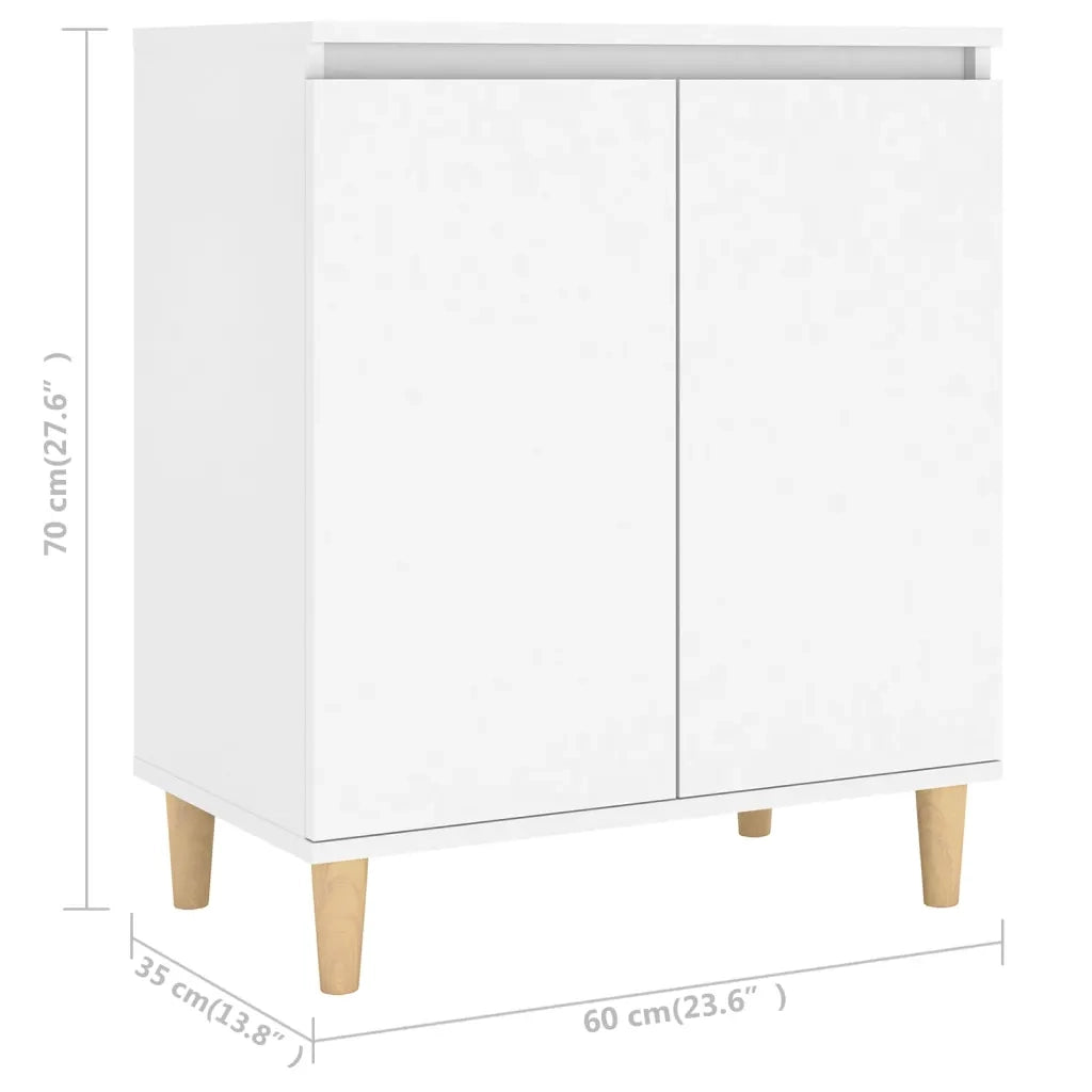 Credenza-Buffet-Armadio da cucina Bianca 103,5x35x70 cm in Legno Multistrato