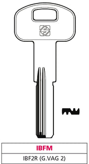 Silca CHIAVE PUNZONATA OTTONE IBF2R (G. VAG 2) IBFM 5.00 pz
