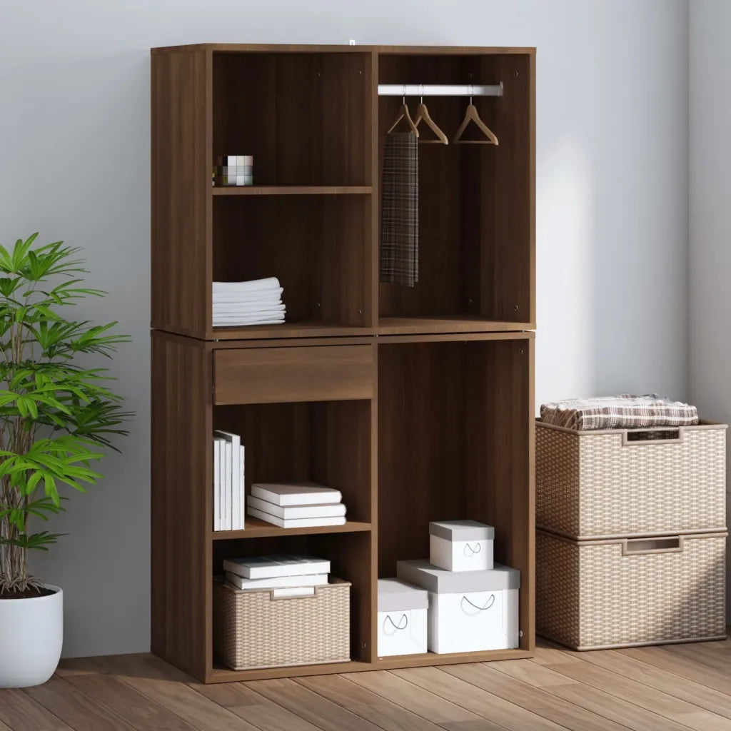 Armadietto Cosmetici Rovere Marrone 80x40x65 cm in Legno CFW4547906