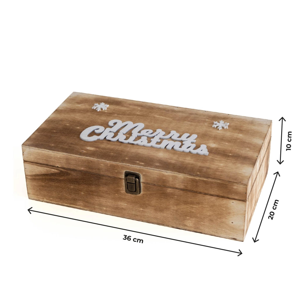 Cassetta Portabottiglia In Legno Idea Regalo Natale Contenitore Vino 2 Misure Disponibili Singola Doppia Scatola Bottiglie Vino 750 Ml Scritta Merry Christmas Regali Di Natale Naturale - Doppia