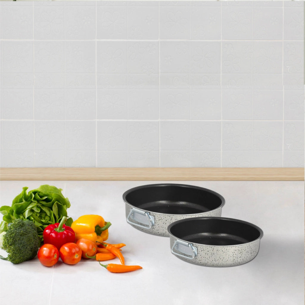 MA MAISON SET 2 TORTIERE LINEA ALESSIA Ø 28 - Ø 32 CM SPESSORE 1.40 MM ANTIADERENTE E ANTIGRAFFIO IN ALLUMINIO