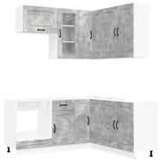 Unità Cucina KALMAR 8 pz Grigio Cemento Legno ingegnerizzato 3438374