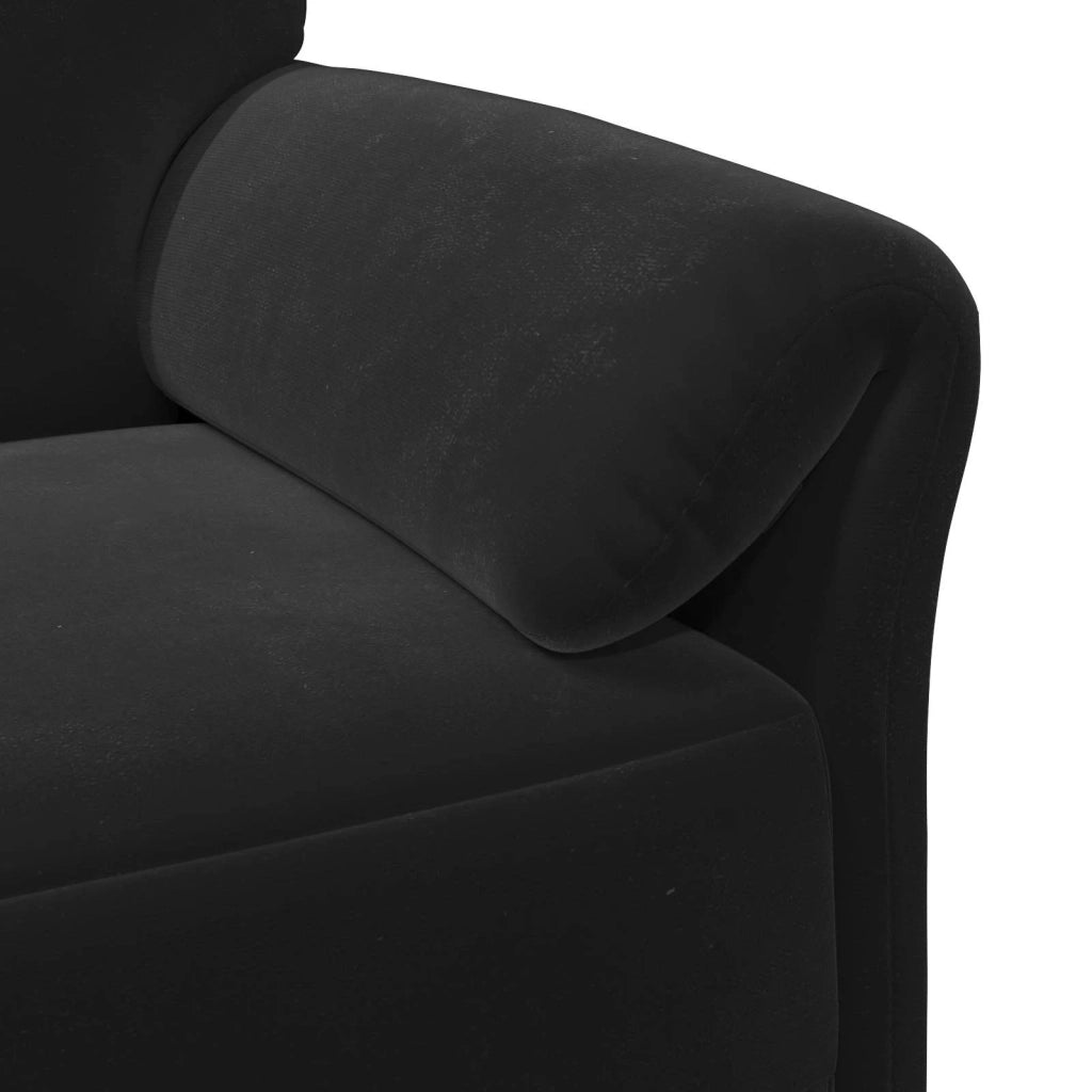 Divano | Divano da soggiorno | Sofa 1 posto Nero 88 x 83 x 95 cm Velluto