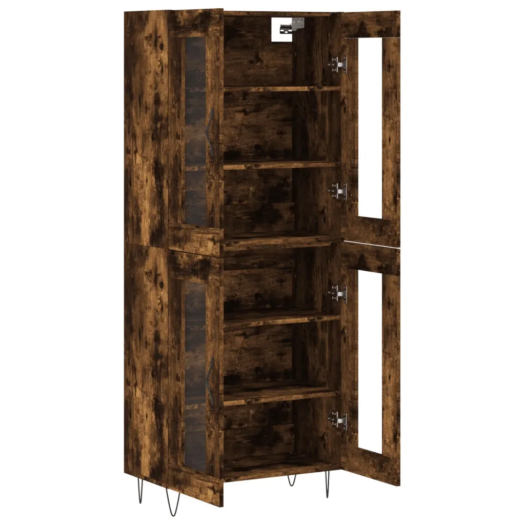 Credenza Rovere Fumo  69,5x34x180 cm in Legno Multistrato 3198310