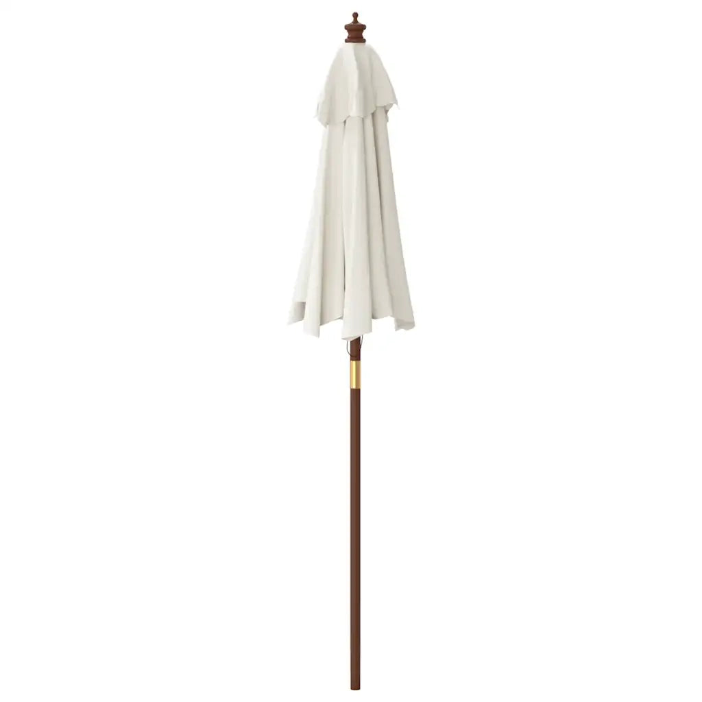 Ombrellone da Giardino-Ombrello da Balcone con Palo in Legno Sabbia 196x231 cm