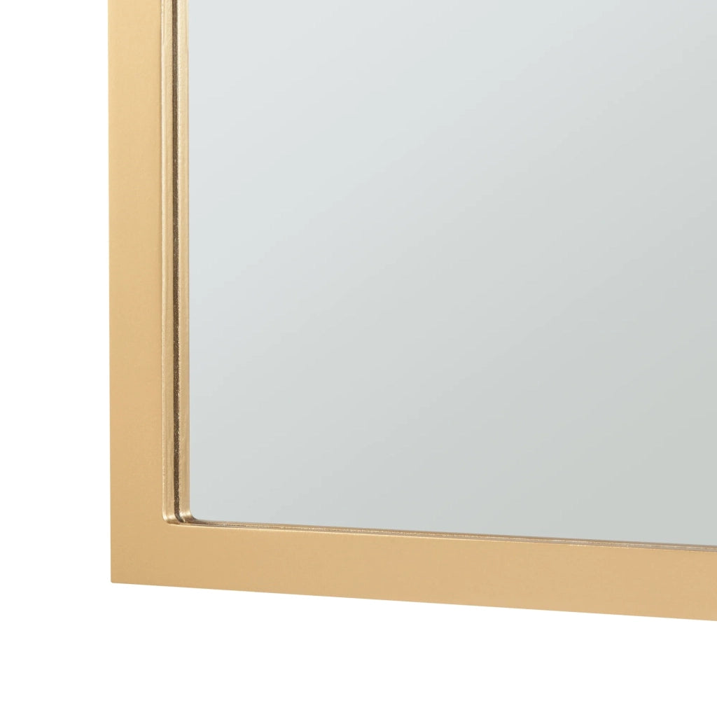 Specchio decorativo moderno da parete MDF 90 x 60 cm oro 03_0010178