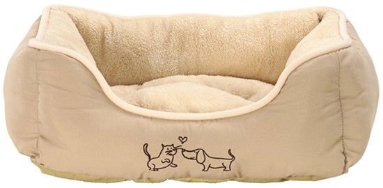 Letto per cani e gatti Sammy, dimensioni ca. 47 x 37 x 17 cm, materiale polyester, colore beige
