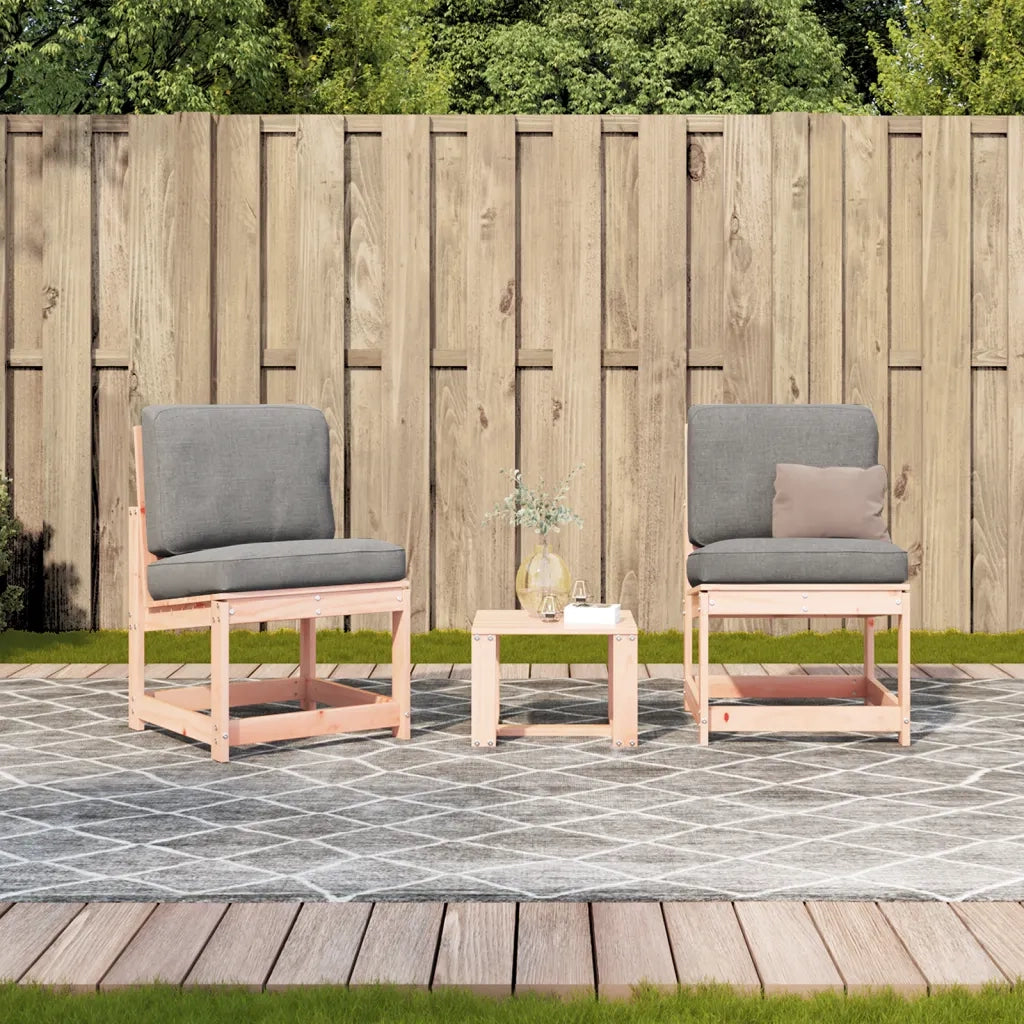 Set Salotto da Giardino 3 pz | Set di Mobili da Esterno in Legno Massello di Douglas