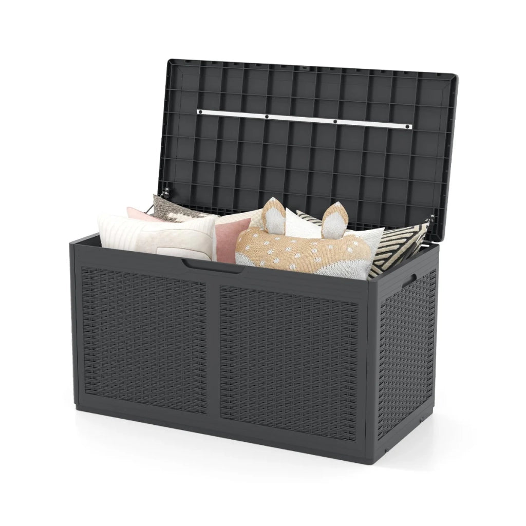 Cassapanca portaoggetti 111 x 56 x 61 cm impermeabile con ruote design pratico grigio PP 20_0011474