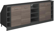 Set di mobili sottotetto Rion, Grigio nobile, 210 cm Set di 5 carcasse armadio profondità 60 cm, adatto per il salvaspazio sotto tetti spioventi