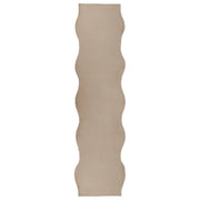 Tappeto Moderno Beige in Ecopelliccia a Pelo Lungo 80x300 cm per Soggiorno e Ingresso