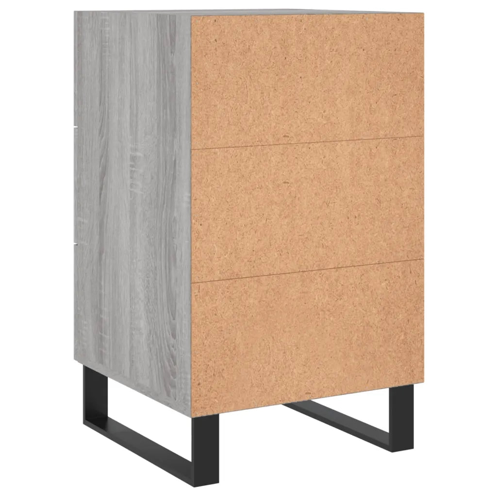 vidaXL Comodino Grigio Sonoma 40x40x66 cm in Legno Multistrato