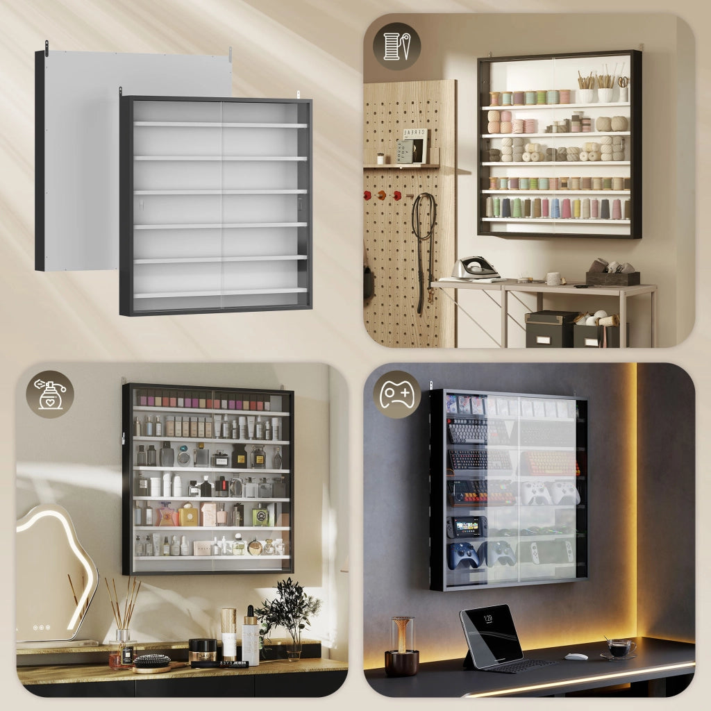 Libreria vetrina ¨C zephmum ¨C bianco 80x9.5x83 cm