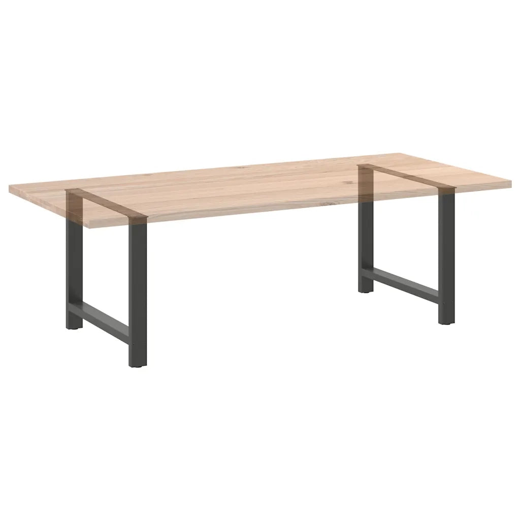 Gambe per tavolo da pranzo antracite 2 pz 90x(72-73) cm in acciaio