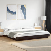 Giroletto con Luci LED Nero 180x200 cm in Legno Multistrato 3281078