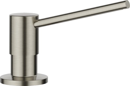 Dispensatore di sapone per lavastoviglie satin platino | Adatto a tutti i rubinetti da cucina | Con sistema di riempimento superiore | Sapone per lavastoviglie | Dispensatore di sapone | Richiede foro di 35 mm | Capacità del contenitore 300 ml