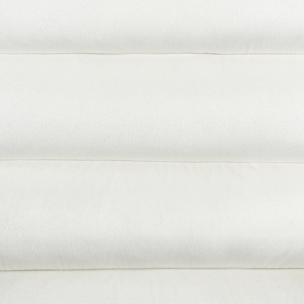 Poltrona Bianco Poliestere Velluto Rivestimenti Design Retrò Struttura in legno Braccioli Soggiorno