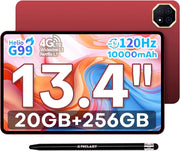 T65PLUS Helio G99 Tablet 13.4 Pollici, 2.2GHz Octa-Core 120Hz Tablet Android 15, 20GB RAM+256GB ROM(TF 8TB), Doppio SIM 4G LTE + 5G WiFi, 10000mAh/18W, Gemini AI/Widevine L1/GPS/13MP/OTG, 2026