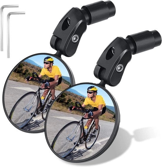 Specchi laterali per bicicletta - 360° girevoli - adatti per e-bici e mountain bike - 2 pezzi