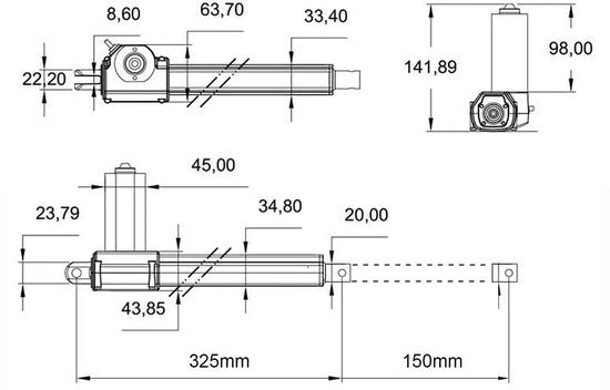 Motor elettrico per poltrone a rullo - sostituzione - basso livello di rumore - attuatore per poltrone - compatibile con diverse poltrone