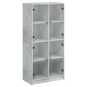 Buffet credenza cassettiera mobiletto mobile contenitore organizer cucina soggiorno salotto alto con ante 68 x 37 x 142 cm legno ingegnerizzato grigio 02_0032241