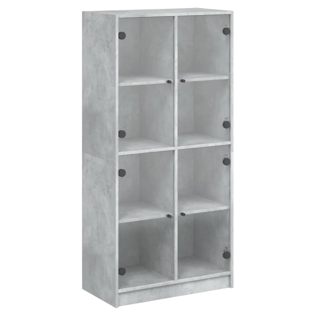 Buffet credenza cassettiera mobiletto mobile contenitore organizer cucina soggiorno salotto alto con ante 68 x 37 x 142 cm legno ingegnerizzato grigio 02_0032241