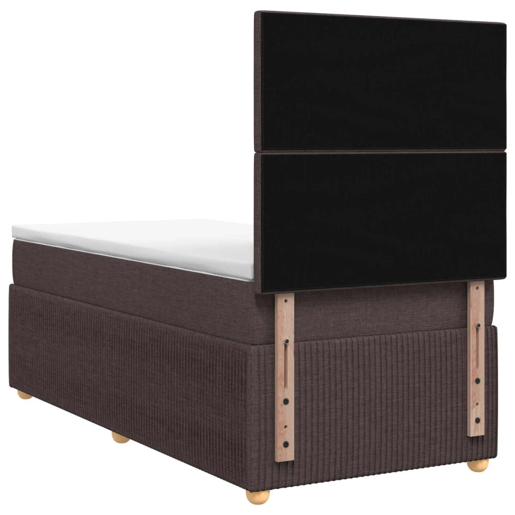Letto box spring con materasso Marrone Scuro 80 x 200 cm 3454266