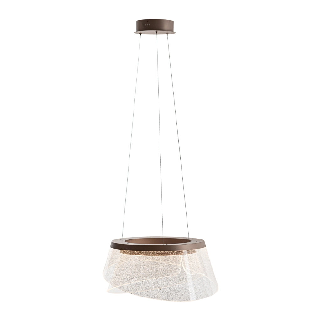 Sospensione Italux Foren LED 47W 3000K bronzo acrilico