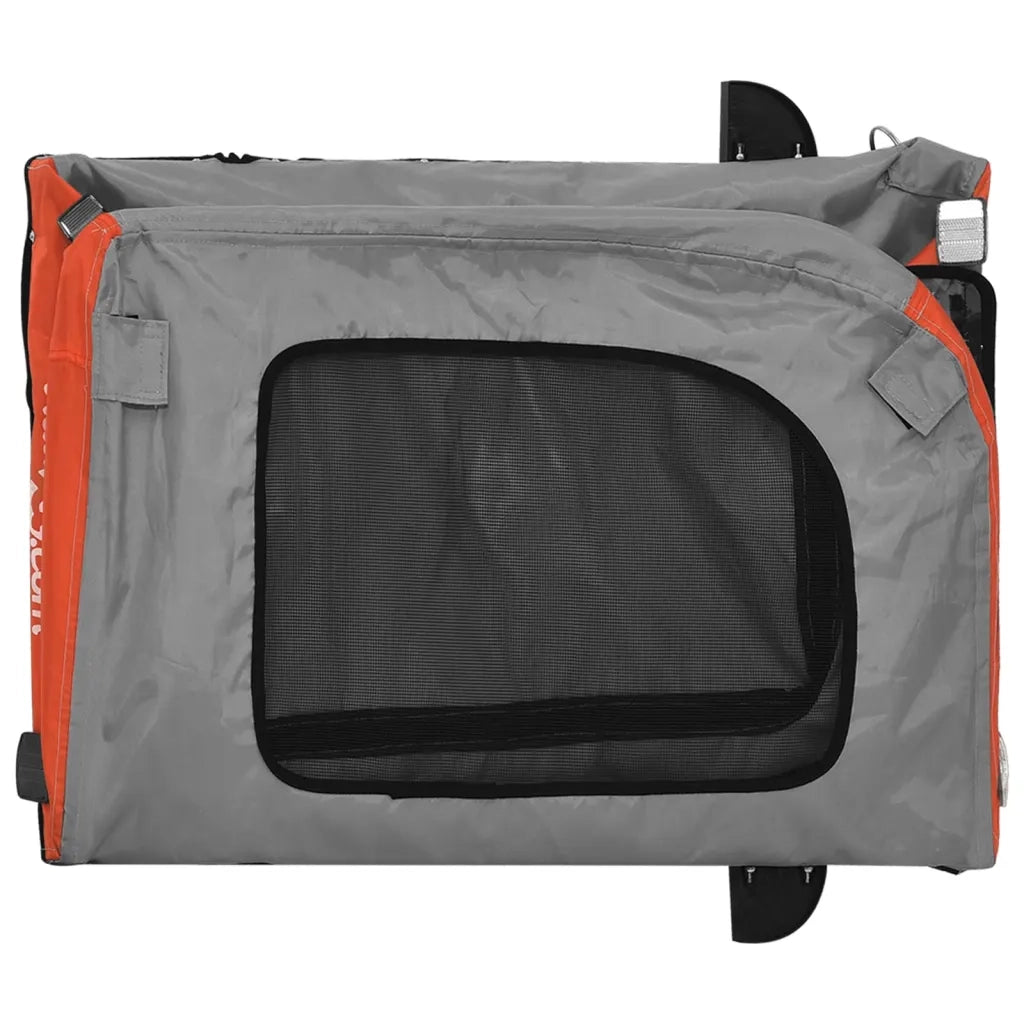 Rimorchio da Bici per Animali Arancione e Grigio Oxford e Ferro 93851