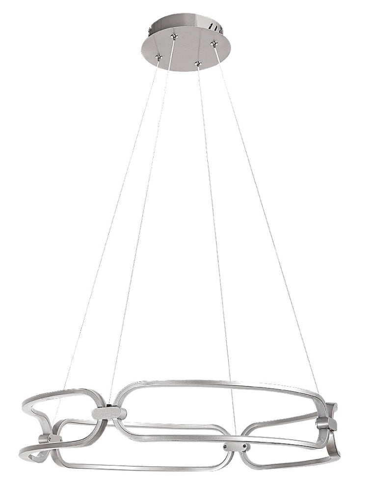 Lampadario LED moderno 67W cromo satinato Fringilla Rabalux