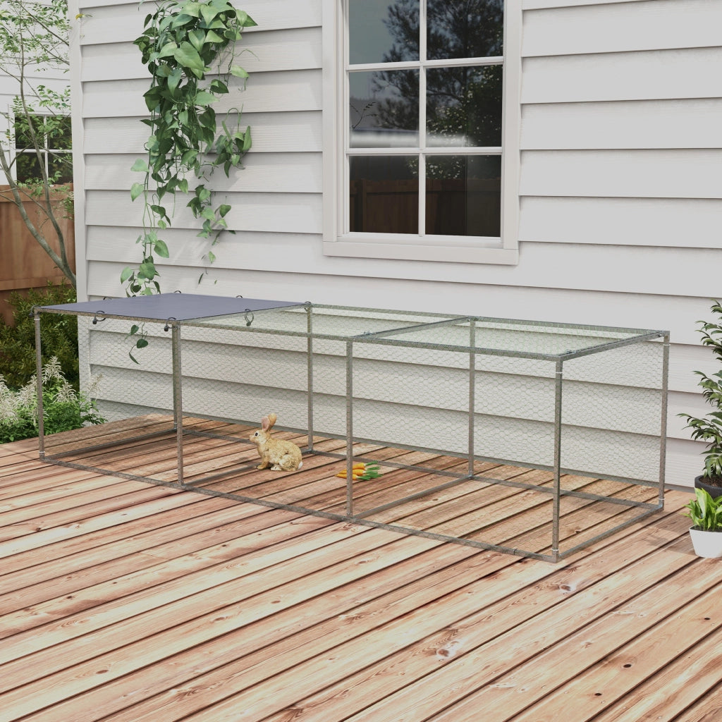 Recinto per animali da giardino - Xylo - acciaio galvanizzato 3x1x0,8 m esterno