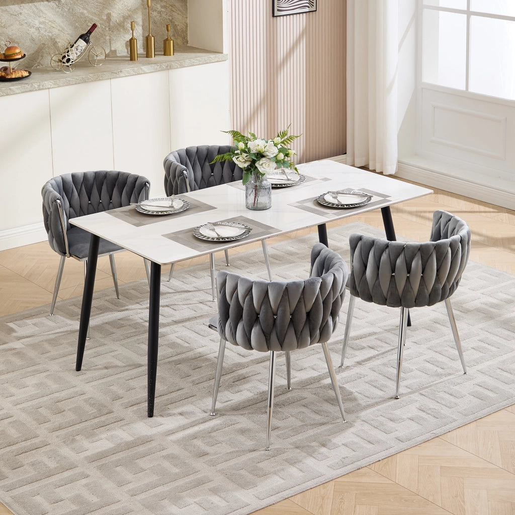 Sgabello da bar con schienale basso e base antiscivolo in tessuto grigio