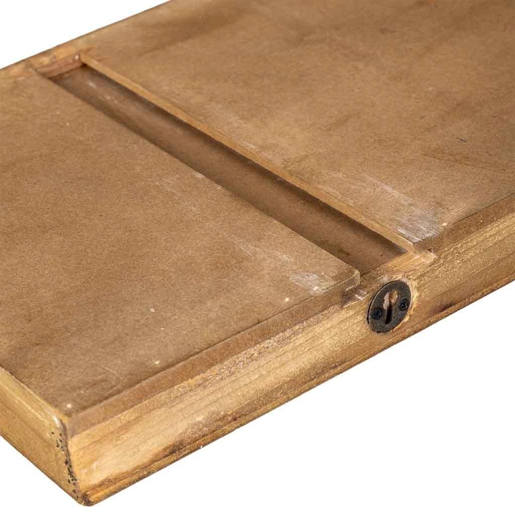Mensola da parete in magnesio e legno, marrone e bianco, 110x29x40h cm