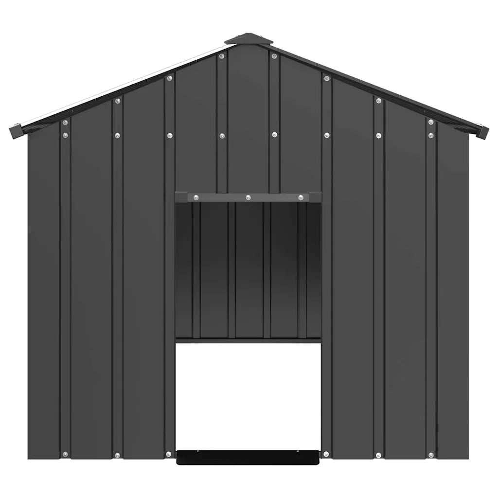 Casetta per Cani con Tetto 114x202x101 cm Acciaio Zincato 4100921
