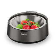 Bilancia digitale cucina con ciotola inox 5 kg precisione 1 g, display LCD touch e funzione tara per alimenti e pet - Sogo