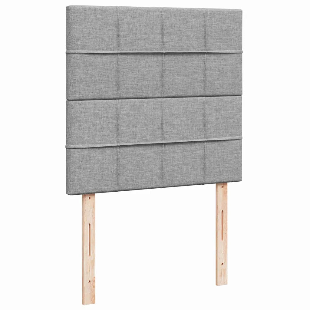 Pouf Letto con Materasso Grigio Chiaro 100x200 cm in Tessuto 3313133