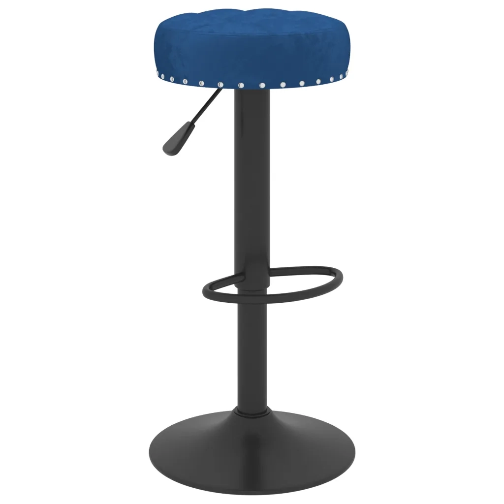 vidaXL Sgabelli da Bar 2 pz Blu in Velluto