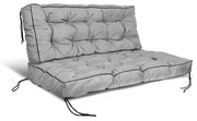 AIO FACTORY Cuscino da giardino impermeabile grigio 120x80 cm per panca in pallet