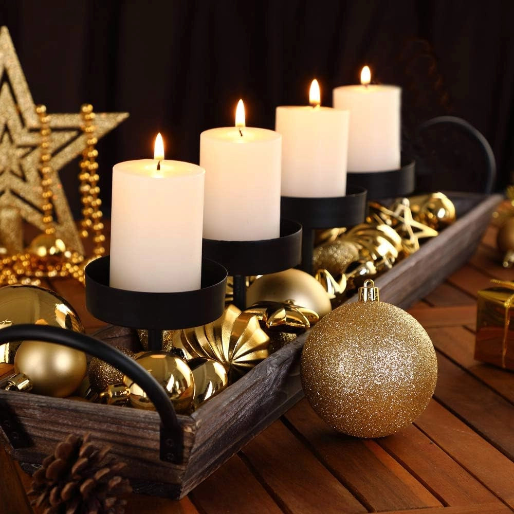 Deuba® Set Completo Palline Albero di Natale 102pz Ø 3-6cm Decorazioni Feste Natalizie Addobbi FESTIVITÀ Puntale Catena Perline