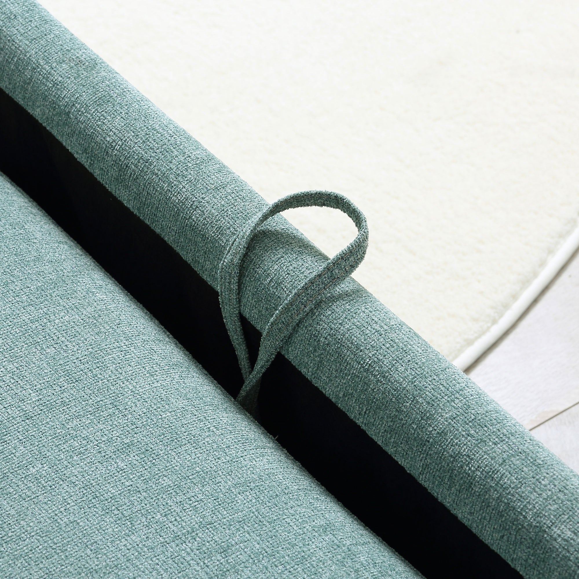 Poltrona Letto Singolo Schienale Regolabile 96x84,5x87,5 cm in Tessuto effetto Lino Verde