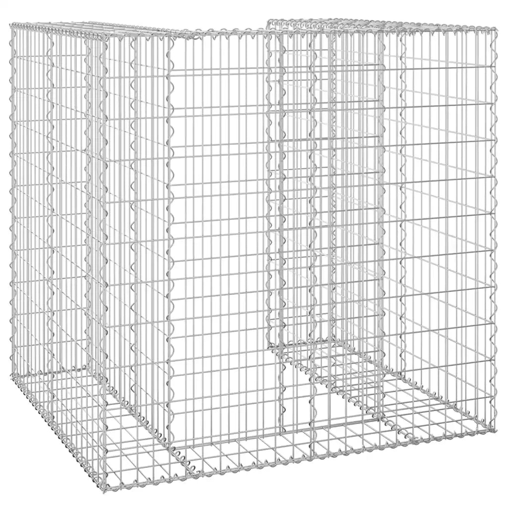 Gabbione per Bidoni in Acciaio Zincato 110x100x110 cm 151298
