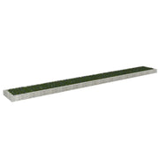 Aiuola rialzata in gabbione di acciaio zincato 800 x 100 x 20 cm Argento 02_0039899