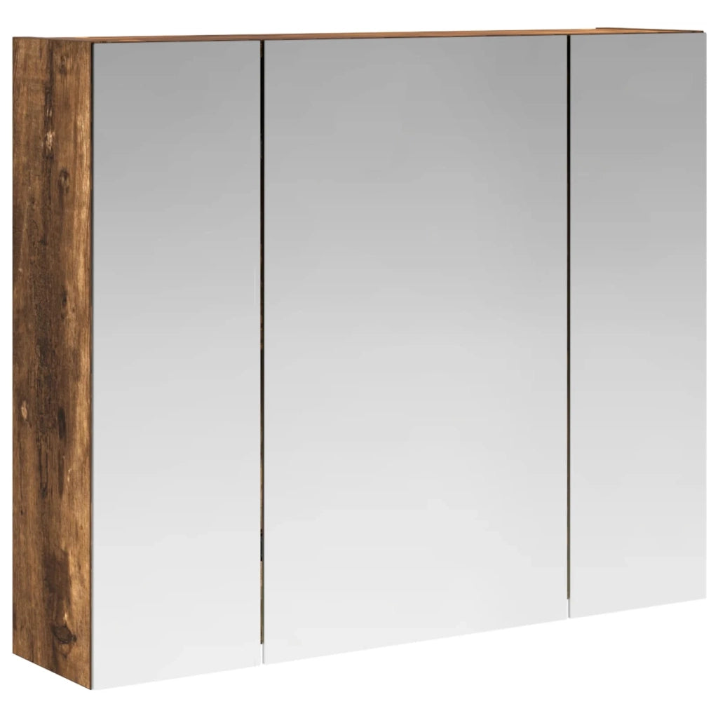 Mobiletto per specchio da bagno Rovere fumé 60 x 14,5 x 50 cm
